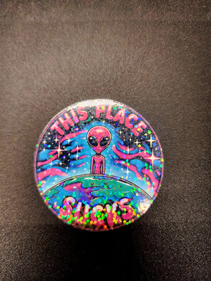 This Place Sucks Stickers (2 sizes)