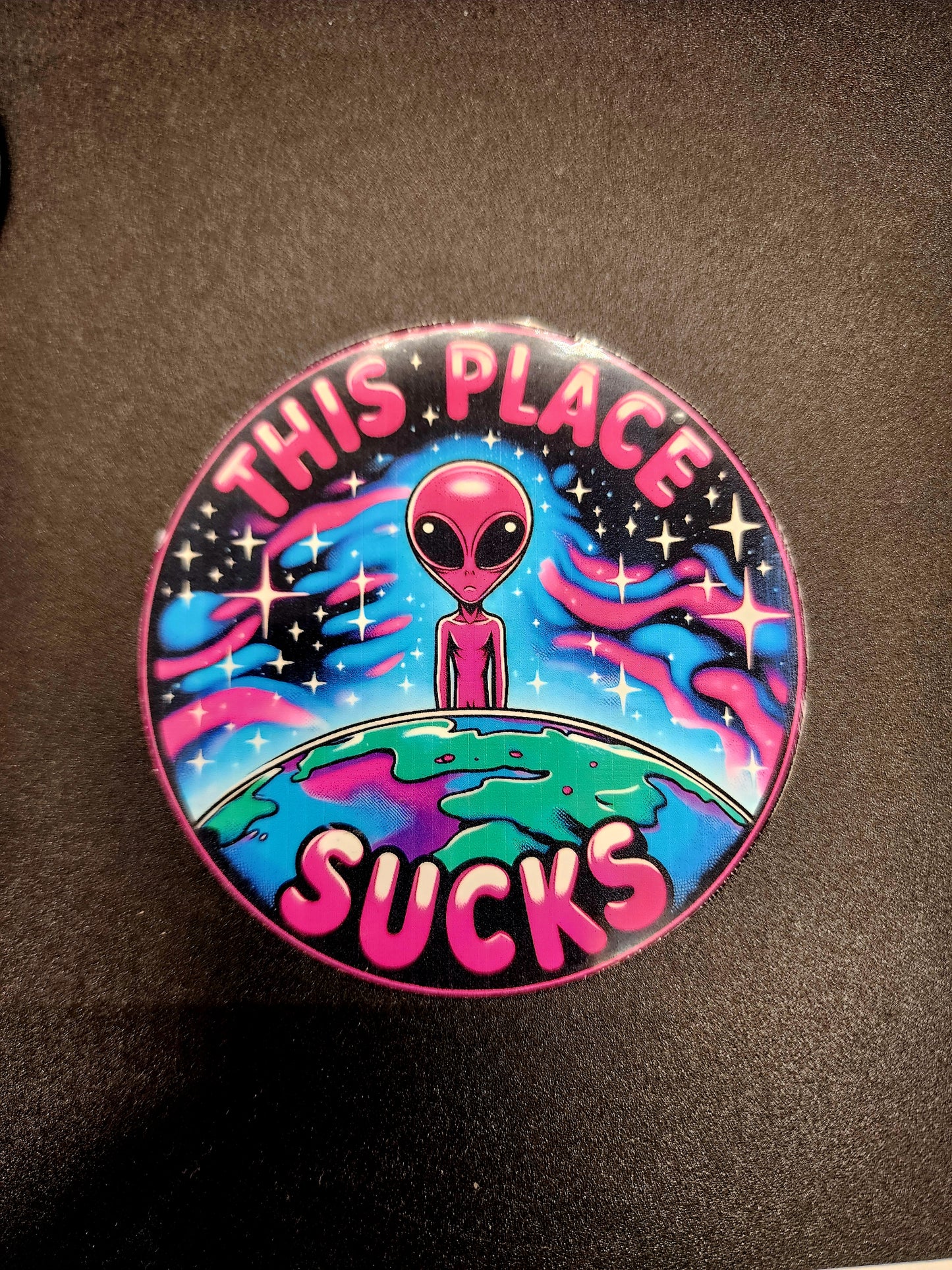 This Place Sucks Stickers (2 sizes)