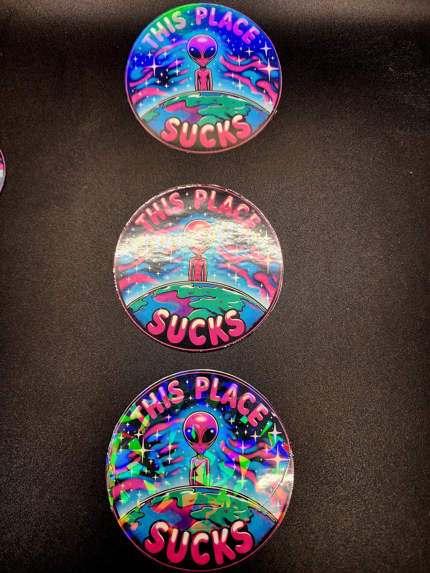 This Place Sucks Stickers (2 sizes)