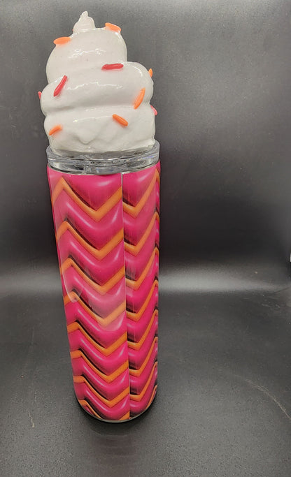 Dunkie Junkie Tumbler with Magnetic "Whipped Cream" Topper