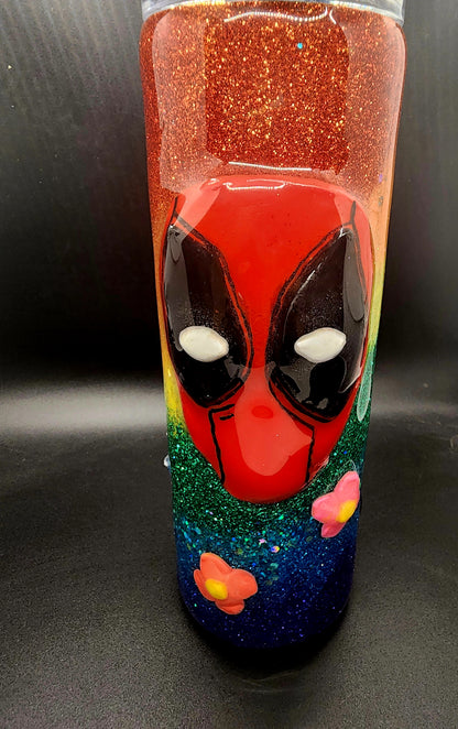 Deadpool and Wolverine 50/50 3D Stainless Steel Tumbler