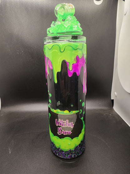 Witches Brew Glow in The Dark Cup with Glowing "Poison" Topper