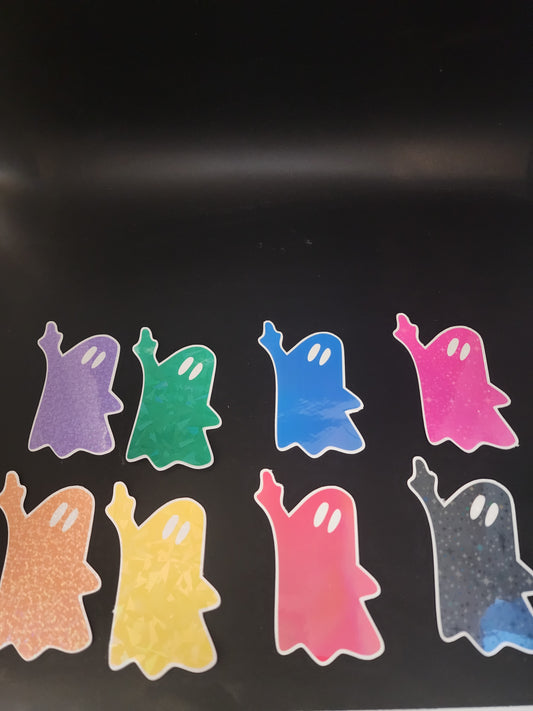 Ghosts Giving The Finger Stickers (multicolor)