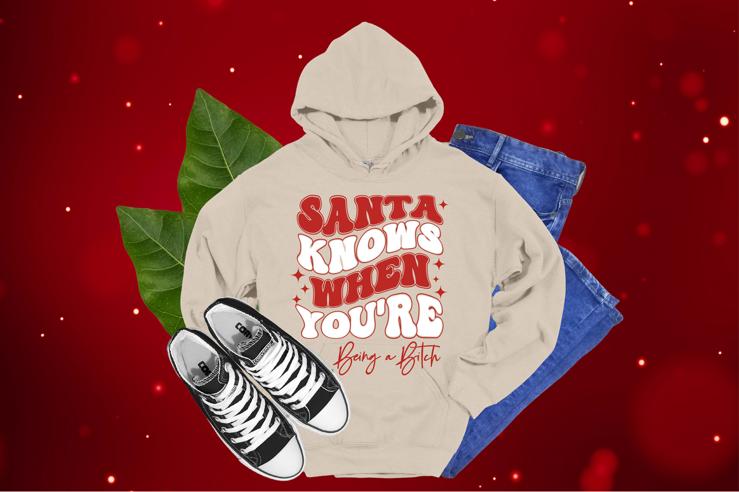 Santa Knows You're Being A Bitch- TEES