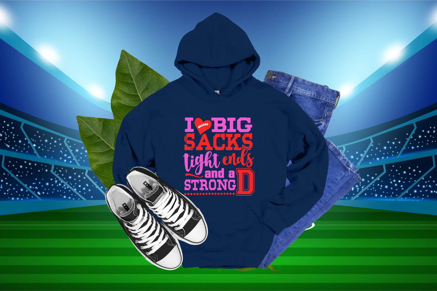 I "Heart" Big Sacks and a Strong D- HOODIES