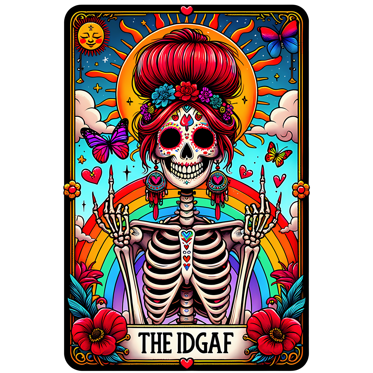 Funny Tarot Card Stickers Large (3.5x5) (GLOSSY)