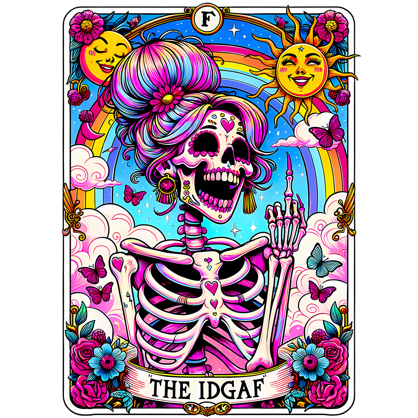 Funny Tarot Card Stickers Large (3.5x5) (GLOSSY)