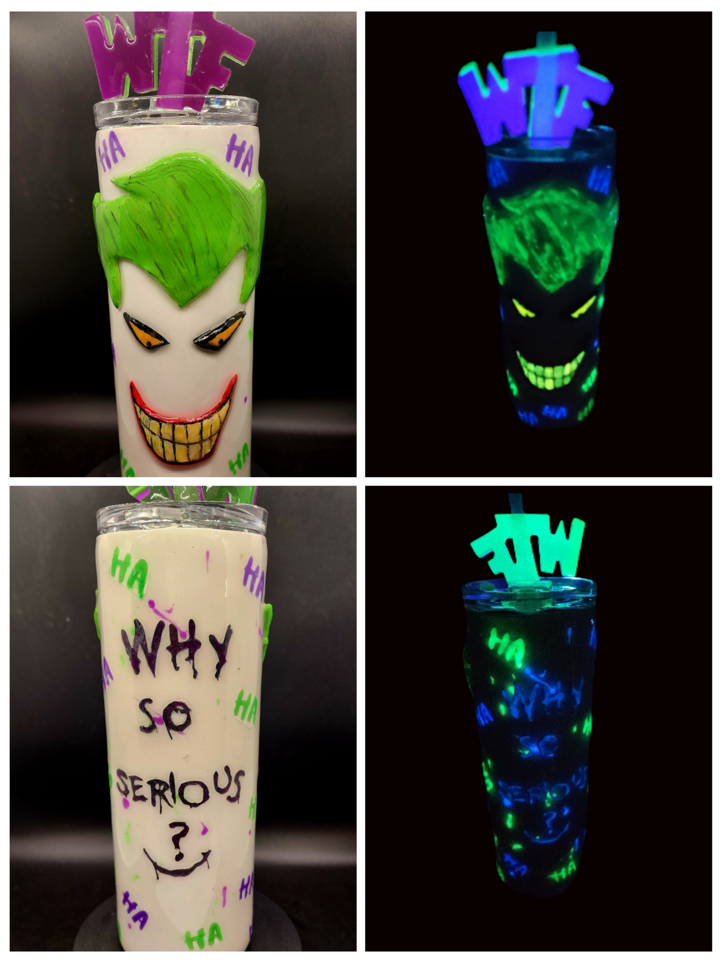 Vintage Joker 3d Glow Cup