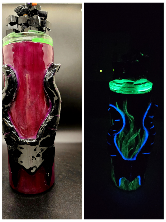 Mistress of Evil Glowing Flames Tumbler