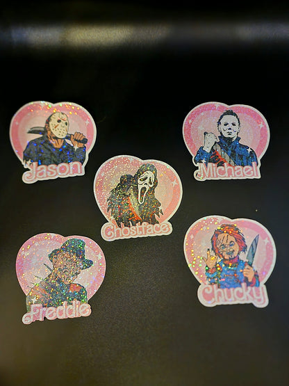 Horror Movie Killer Stickers ( Barbie Style)