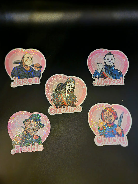 Horror Movie Killer Stickers ( Barbie Style)