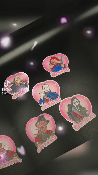 Horror Movie Killer Stickers ( Barbie Style)